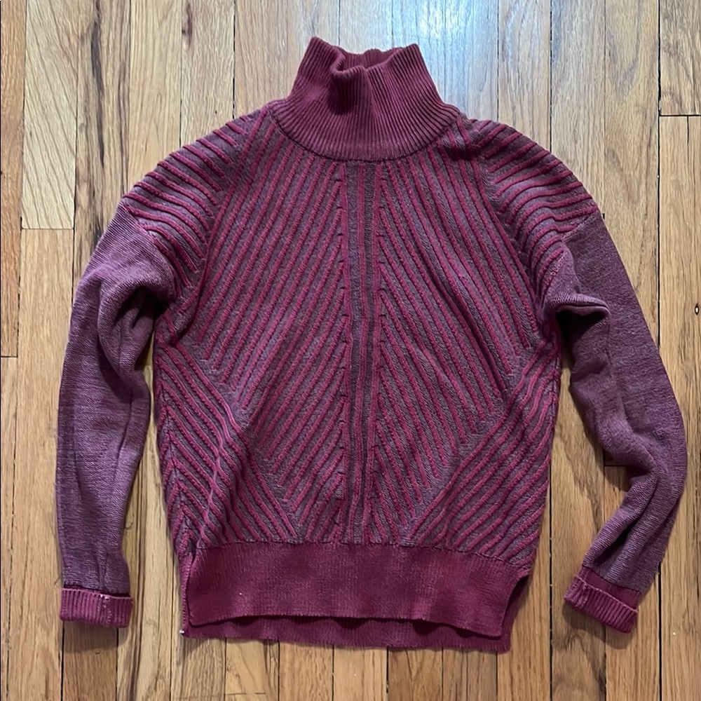prana Women's Burgundy Turtleneck Sweater